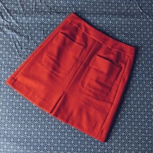 Loft Orange Mini Skirt 70s Style Design